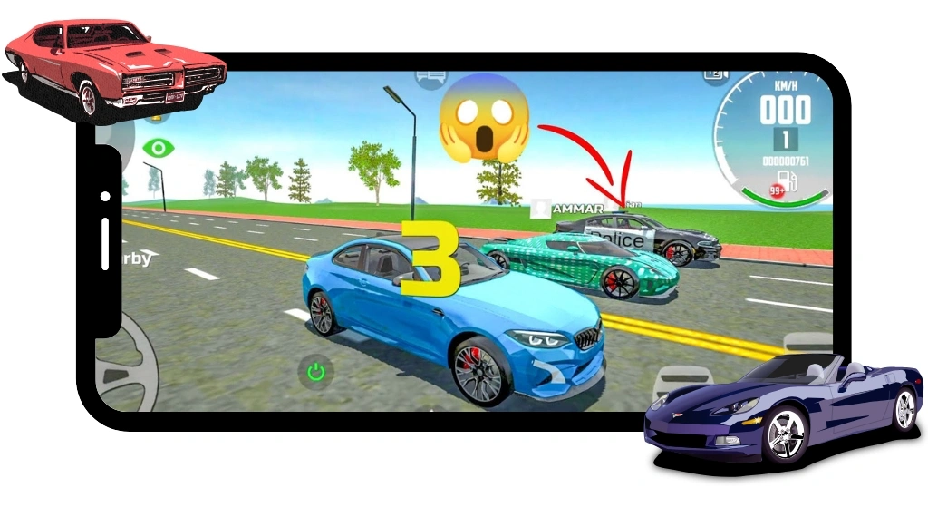 multiplayer mode in Car Simulator 2 mod apk