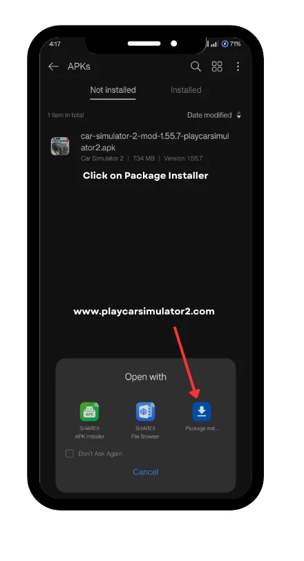 Click on Package Installer